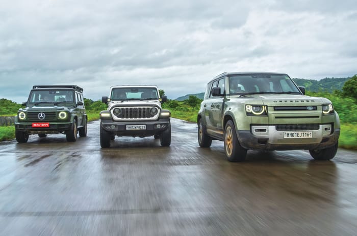 Land Rover Defender vs Mercedes G Class vs Jeep Wranger comparison